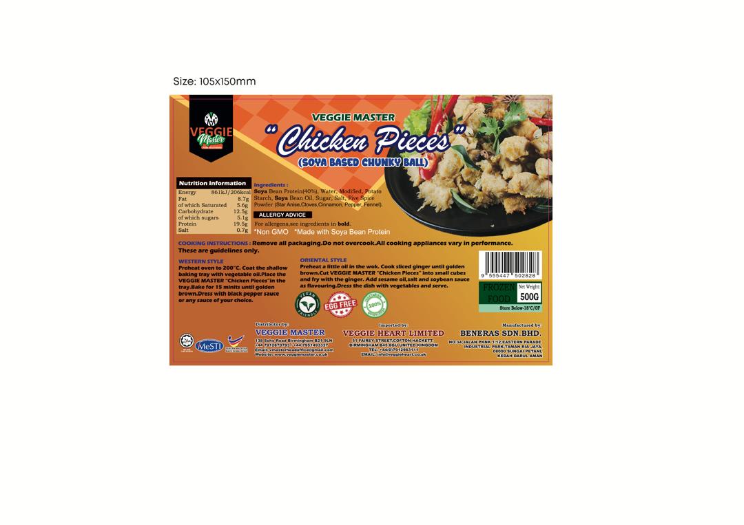 Vegan Chicken Pcs (500g Pkt)